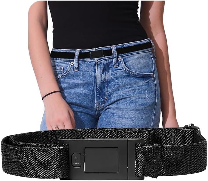Lishow Fashion Woman's Genuine Black Leather Obi Sash Wrap Tie
